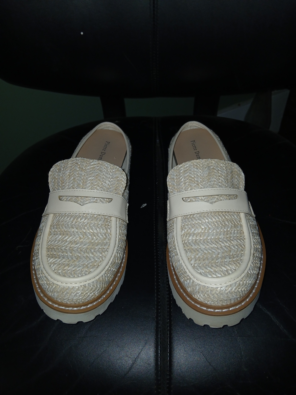 Pierre Dumas Mora-6 Cream Woven Loafers